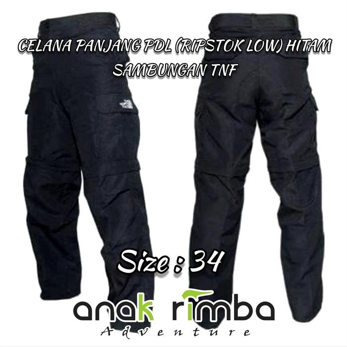 Gambar CELANA PANJANG PDL (RIPSTOK LOW) HITAM SAMBUNGAN TNF CELANA LAPANGAN - 35 HITAM dari ANAK RIMBA ADVENTURE undefined 4 Tokopedia