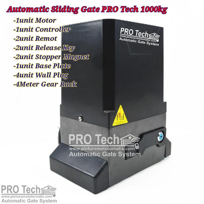 Gambar Sliding Gate PRO Tech 1000 Mesin Pintu Gerbang Otomatis Remot - Hitam dari Pintu Remot Otomatis undefined Tokopedia