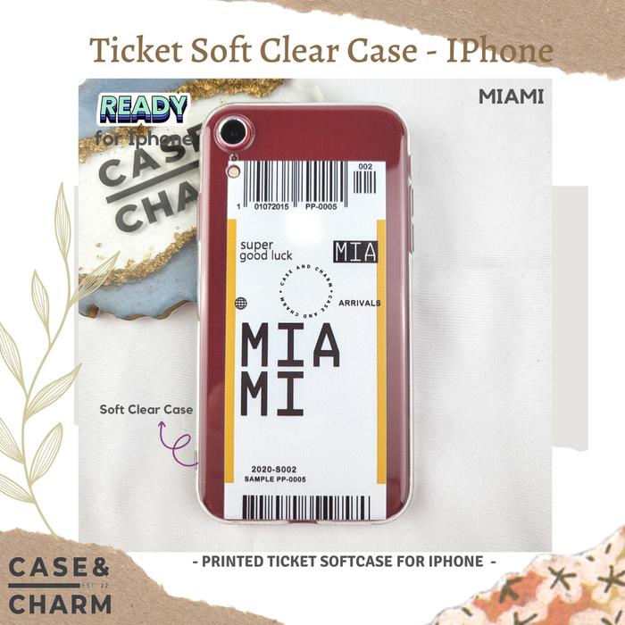 Gambar Case Iphone Flight Ticket Country Nama Negara New York London Bangkok - Miami, XR / 11 dari CAVELLUXE undefined Tokopedia