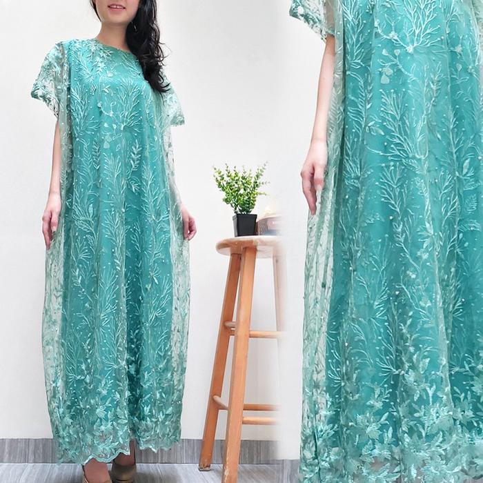 Gambar LUMIERRE PEARL KAFTAN - KAFTAN TILE BRUKAT MUTIARA - Tosca dari COSMOFASE undefined Tokopedia