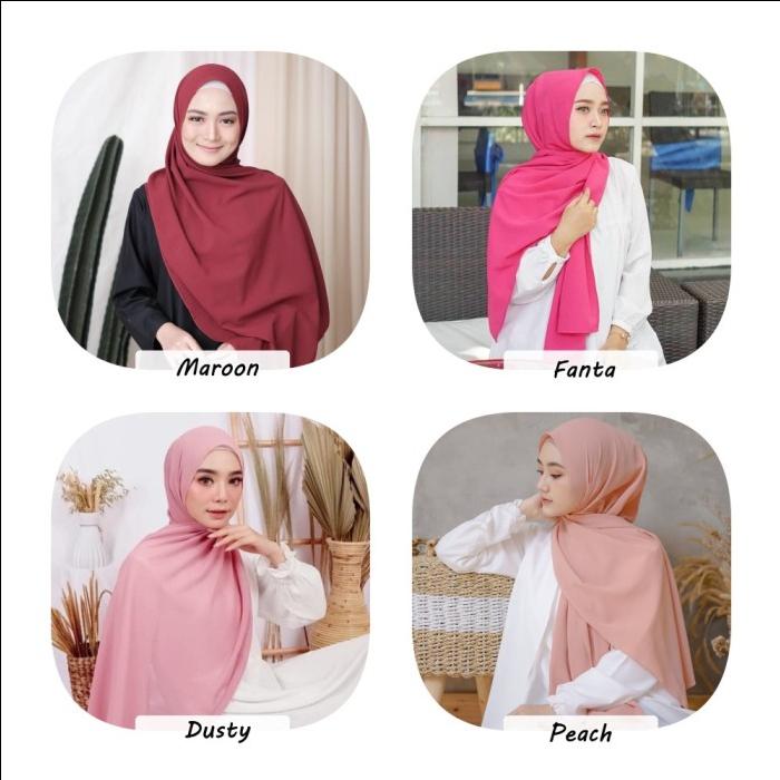 Gambar Hijab Pashmina | Jilbab Pashmina | Ceruty Babydoll Premium by - MAROON dari Cover Evolution undefined Tokopedia