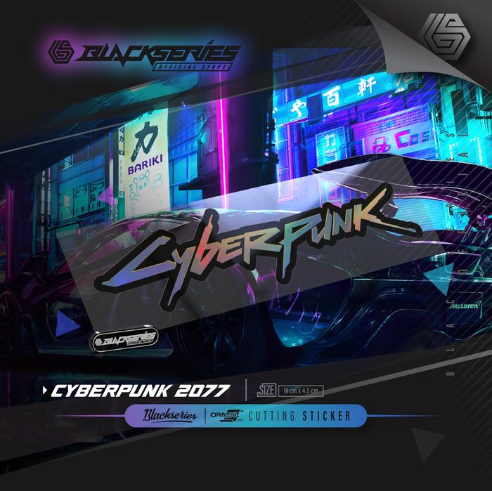 Gambar Cutting Stiker CyberPunk | Cyber Punk 2077 - Hitam+Hologram dari Blackseries Official Store undefined Tokopedia