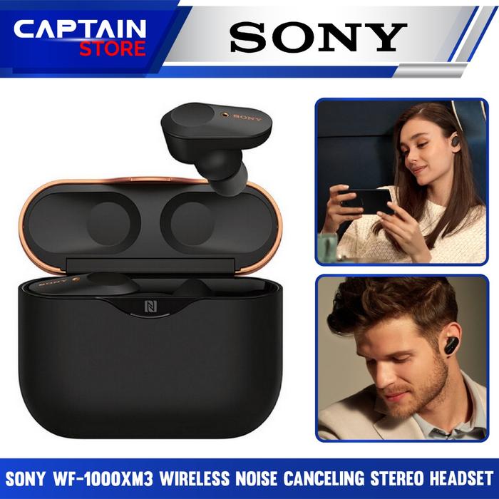 Sony Wf-1000Xm3 Wireless Noise Canceling Stereo Headset_Black Bluetooth  Headphone BLACK
