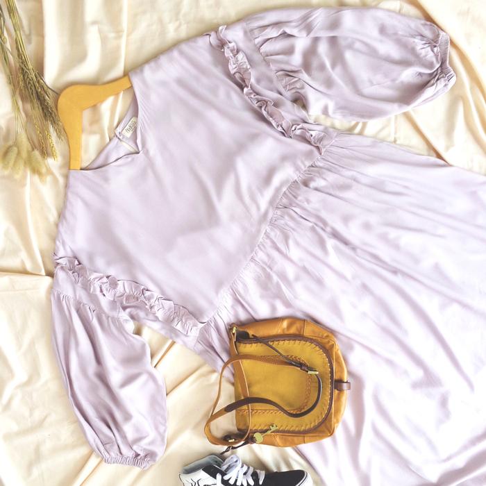 Gambar Dress Wanita Katun Rayon Twill - Iris Dress Casual - DustyPink dari andrushomme undefined Tokopedia