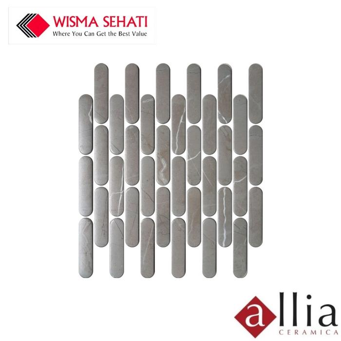 Gambar Keramik 30x30 Allia Round Head White/Grey/DarkBlue/MattWhite/MattBlack - Grey dari Wisma Sehati undefined Tokopedia