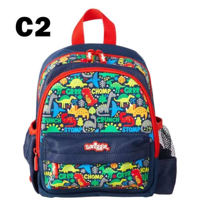 Gambar Tas smiggle anak perempuan laki-laki tk sd original with tag - Dino navy dari Snack kita13 undefined Tokopedia