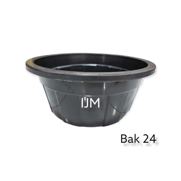 Gambar Baskom Plastik Besar Diameter 55cm | Ember Plastik | BAK 24 Hitam - Hitam dari IJM90 undefined Tokopedia