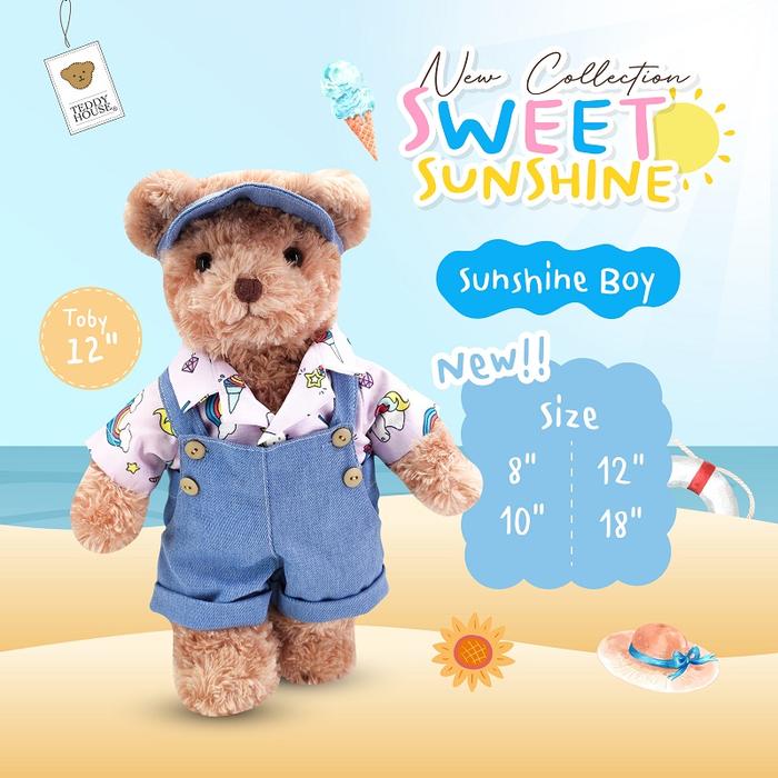Gambar TEDDY HOUSE  SPECIAL SET BEAR SUMMER BOY / GIRL 08" - 18" SUMMER - BOY, 10 dari TeddyHouseIndonesia undefined Tokopedia