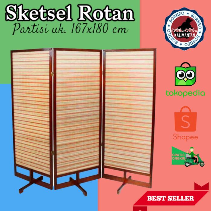 Gambar Sketsel, Partisi Rotan, Penyekat Ruangan dari Olka Borneo undefined Tokopedia