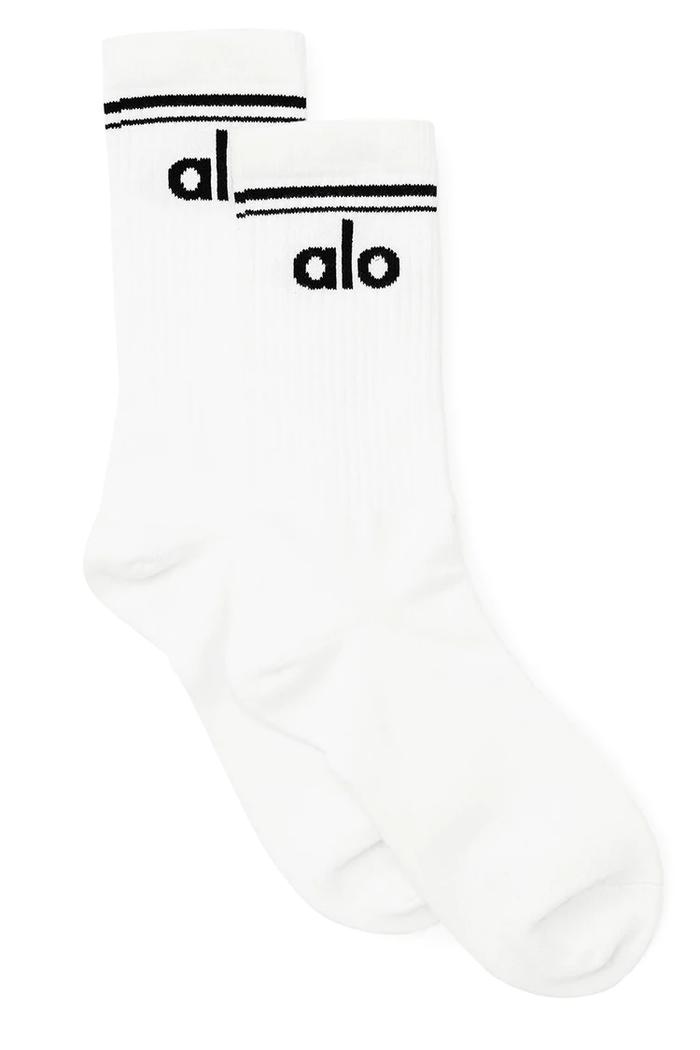 Gambar Alo Yoga Unisex Throwback Sock - White/Black, M dari Khara.Lynn undefined Tokopedia