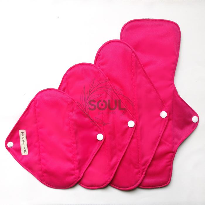 Gambar Menstrual Pad Reusable Soul/ Pembalut Kain Ramah Lingkungan Warna baru - Ruby Pink, L dari Soul for Earth undefined Tokopedia