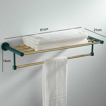 Gambar Aksesoris Rak Kamar Mandi Bahan Tembaga Warna Hijau / Emas Gaya Nordic - A dari Sam InotJKT undefined Tokopedia