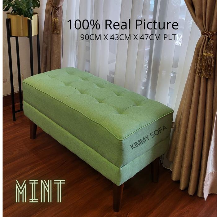 Gambar Sofa Puff Bench / Stool Sofa / Stool Panjang Minimalis - Mint dari KIMMY SOFA undefined Tokopedia