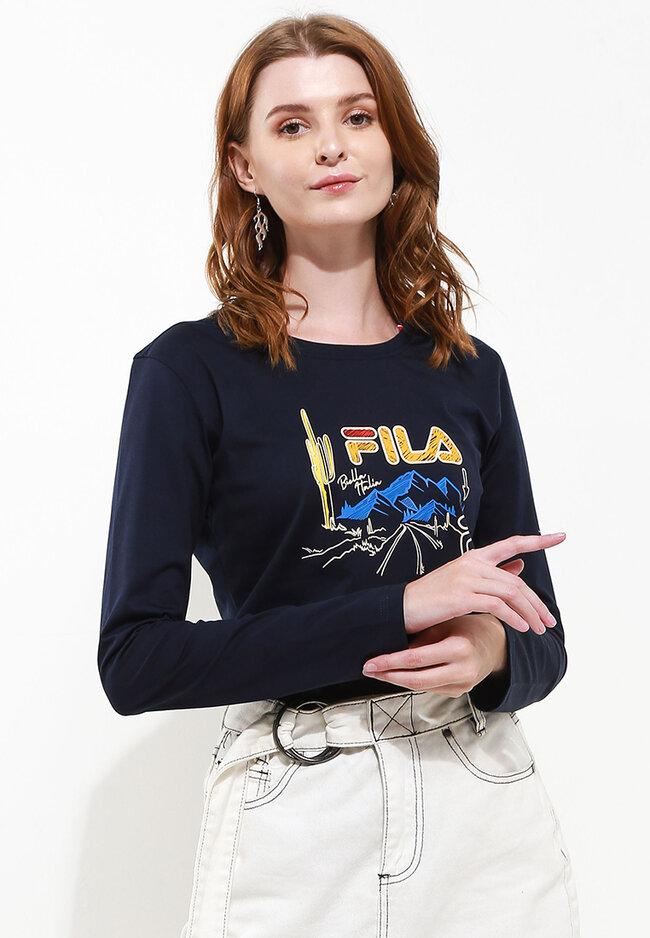 Gambar FILA Kaos Wanita Roany - Navy - L dari FILA Official Store undefined Tokopedia