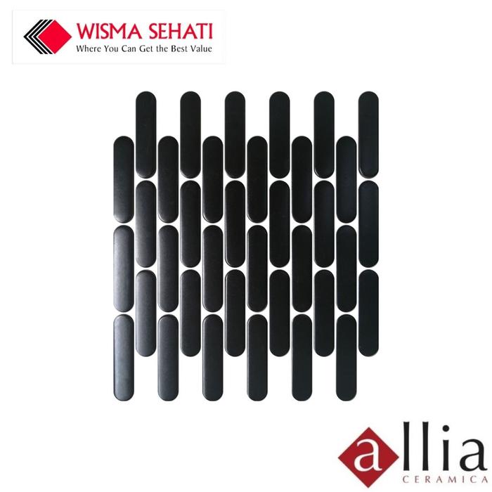 Gambar Keramik 30x30 Allia Round Head White/Grey/DarkBlue/MattWhite/MattBlack - Matt Black dari Wisma Sehati undefined Tokopedia