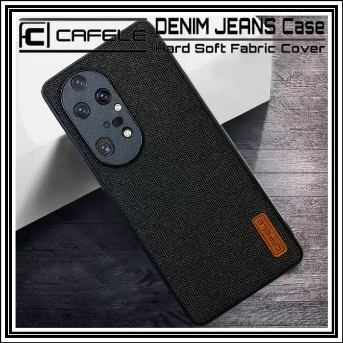 Gambar HUAWEI P50 / P50 PRO DENIM CAFELE ORIGINAL HARD SOFT CASE JEANS FABRIC - HITAM, HUAWEI P50 dari Case Thebest undefined Tokopedia