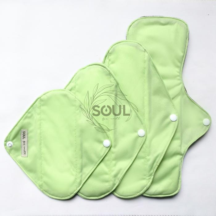 Gambar Menstrual Pad Reusable Soul/ Pembalut Kain Ramah Lingkungan Warna baru - Coco Green, S dari Soul for Earth undefined Tokopedia