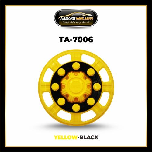 Gambar DOP RODA TRUK CANTER - WHEEL DOP COVER - CANTER TRUK FE 71 DUTRO - KUNING/HITAM, R16 6 RODA dari Aksesories Mobil Bagus undefined Tokopedia