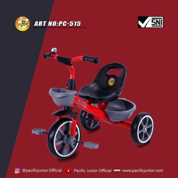 Gambar Sepeda roda tiga anak tricycle pacific bisa buat anak 2-3 tahun - Biru dari Newcahaya Bike undefined 4 Tokopedia