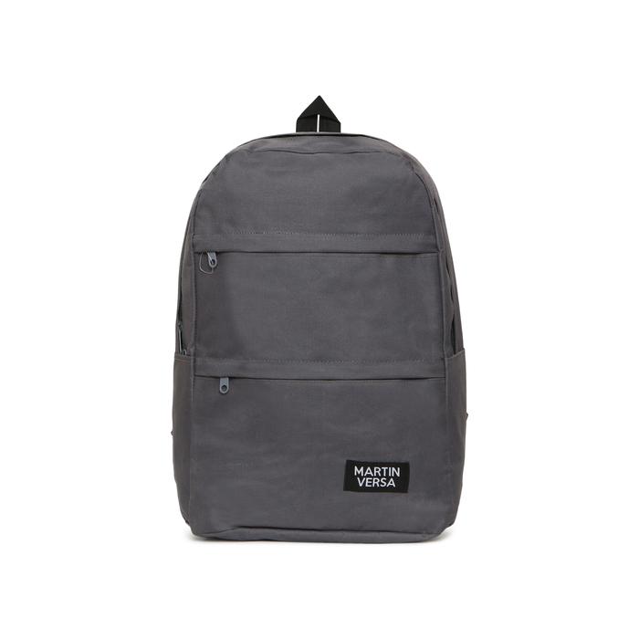 Gambar Martinversa TR19 Tas Ransel Pria Laptop Kanvas Wanita Sekolah Polos - Grey dari Martin Versa undefined Tokopedia