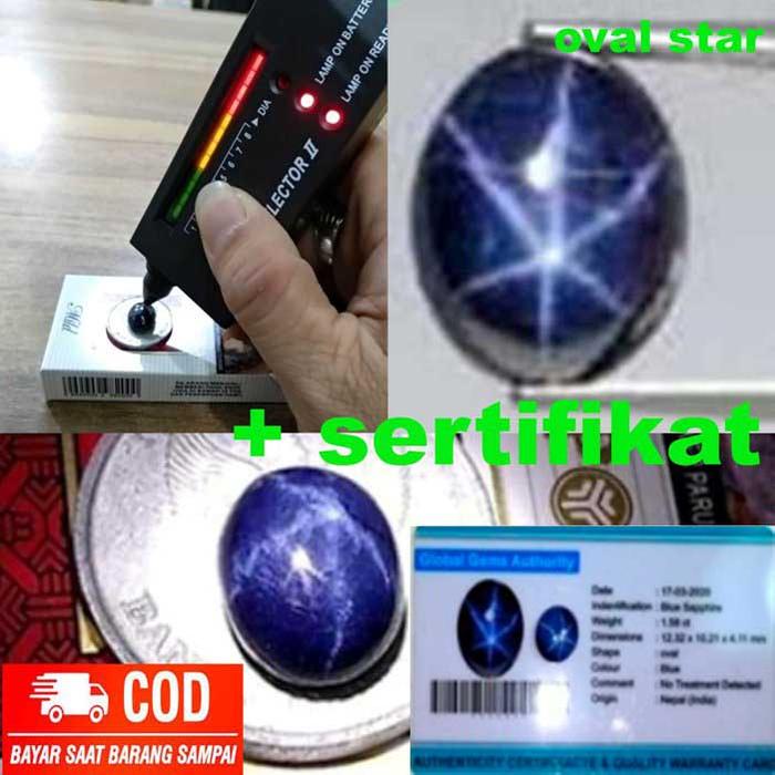 Gambar batu permata blue sapphire natural original - safir star dari GPSshoop undefined Tokopedia