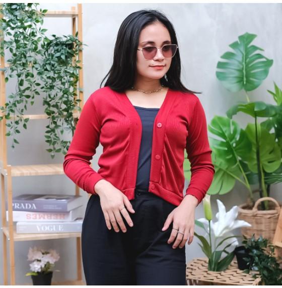Gambar BAJU WANITA BAJU CEWEK yuuna ATASAN CEWEK CARDIGAN MURAH ATASAN WANITA - Merah dari jokobowo indonesia undefined Tokopedia