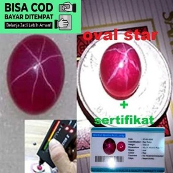 Gambar batu permata ruby red natural original - ruby star dari GPSshoop undefined Tokopedia