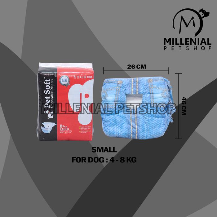 Gambar Popok Pampers Anjing Kucing Pet Soft Disposable Diapers Satuan - XS34X27 dari Millenial Petshop undefined 5 Tokopedia