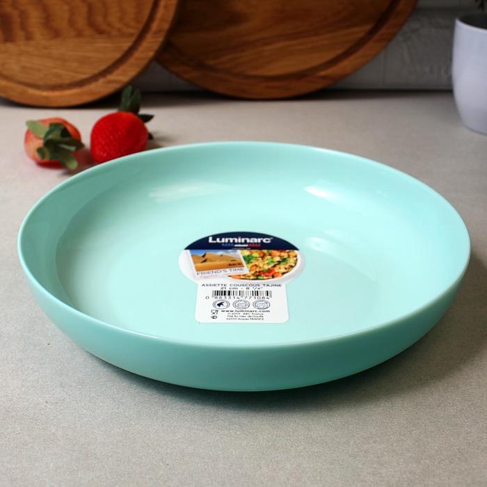 Piring Dalam 21cm Luminarc Dish Deep Platter Friends Time Turquoies - Main Image