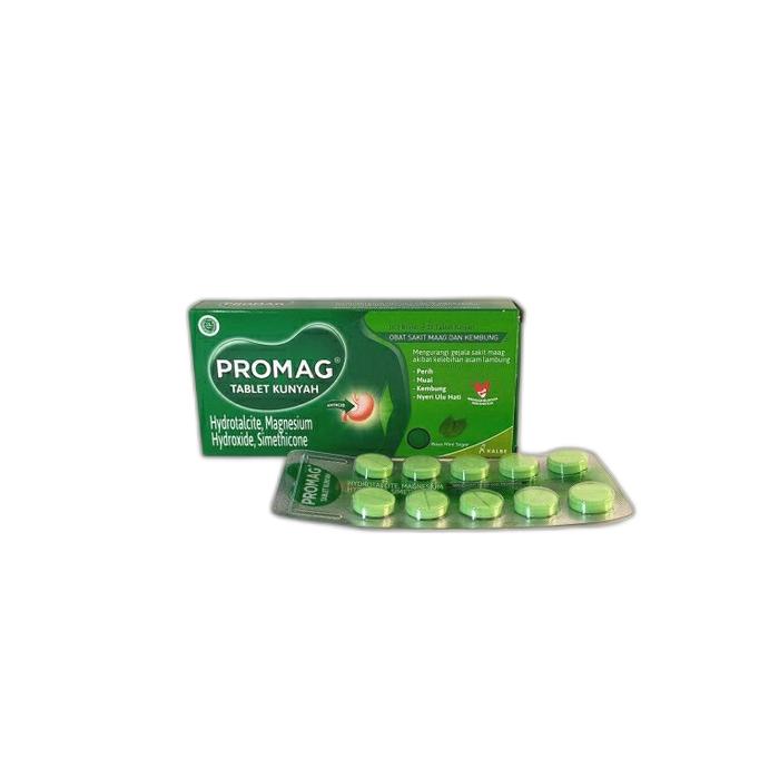 Gambar Promag Tablet Kunyah Obat Sakit Maag dan Kembung - 1 strip isi 10 tab dari Marselashop 2 undefined Tokopedia