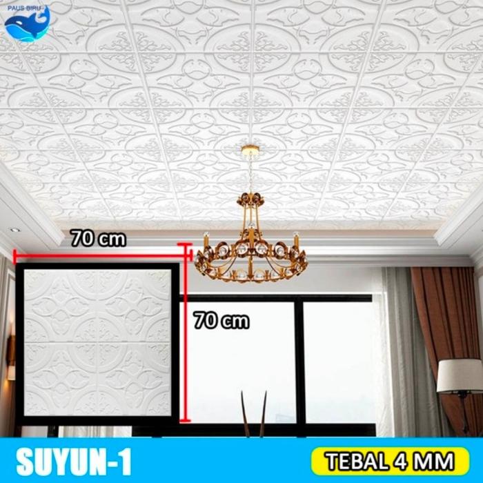 Gambar wallpaper dinding 3d atap tembok - SUYUN-1 dari HANISAINBER STORE undefined Tokopedia