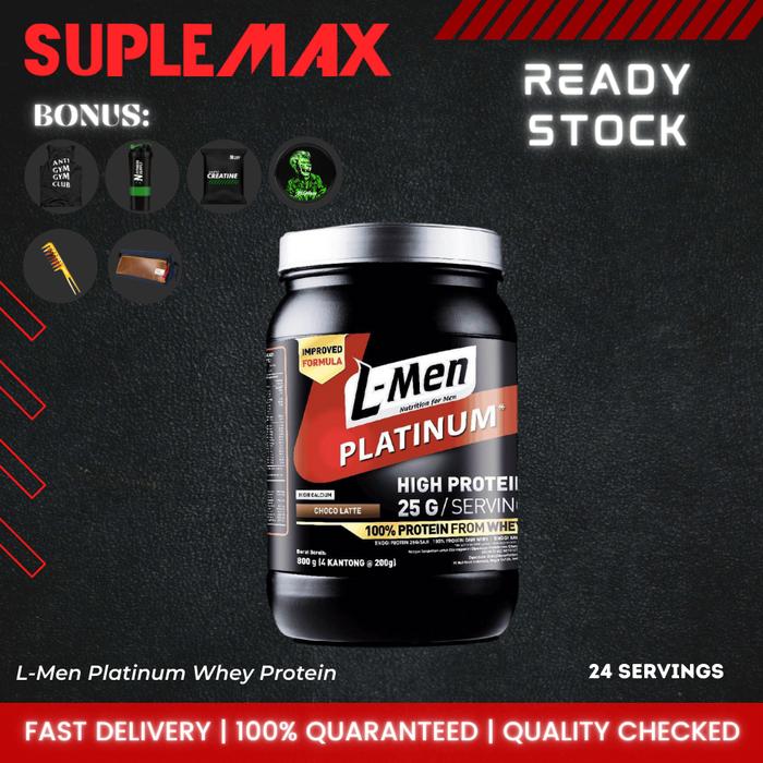 Gambar L-Men LMen L Men Platinum Whey Protein - CHOCO LATTE, 21 SERV BOTOL dari Suplemax undefined Tokopedia