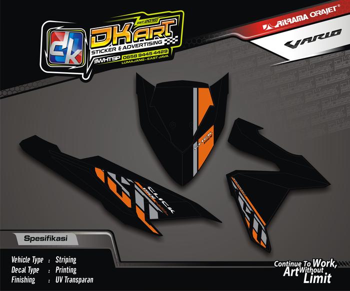 Gambar Striping Transparan UV Vario Click 150i LED Filipina Vietnam Edition - PNP Body Hitam dari DKart Sticker &amp; Adv. undefined Tokopedia