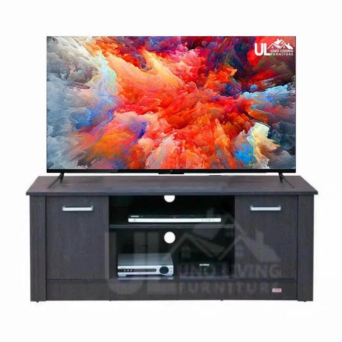 Gambar MEJA TV RAK TV BUFET TV LEMARI TV MINIMALIS RAK SUSUN CREDENZA DRAWER - 120 HITAM dari ALFATWIN undefined Tokopedia