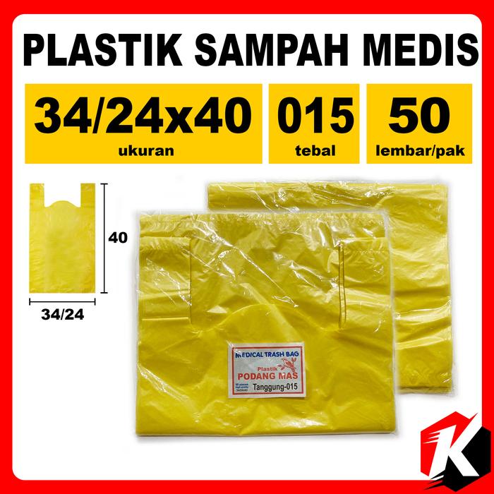 Gambar Plastik sampah medis kuning TANGGUNG isi 50 lembar dari KARUNIA PLASTIK SEMARANG undefined Tokopedia