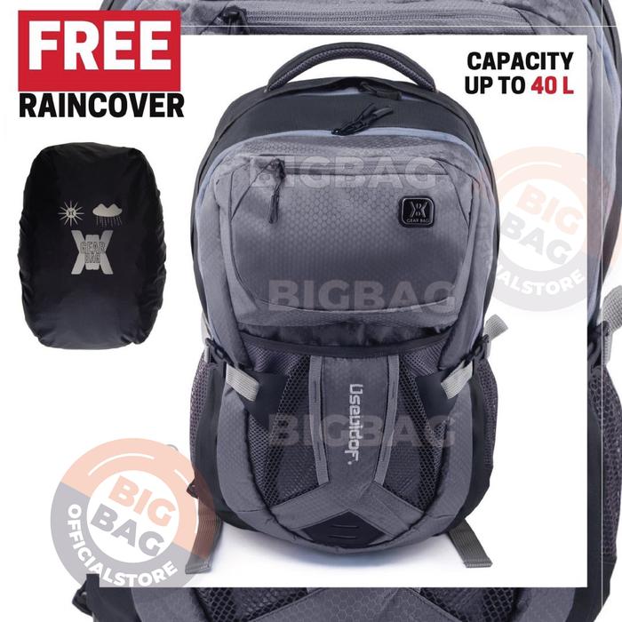 Gambar RTM - Tas Ransel Outdoor Pria Gear Bag 13153 - USEVIDOF Laptop Backpack + FREE Raincover Promo Diskon Murah Tas Laptop Kerja Kantor Kuliah Anti Air Fashion Pria Outdoor Termurah Terlaris Best Seller - GREY dari Rajatasmurahindo undefined Tokopedia