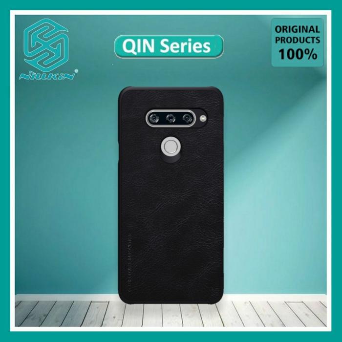 Gambar LG V40 THINQ NILLKIN QIN LEATHER ORIGINAL FLIP COVER HARD CASE CASING - Hitam dari Case Thebest undefined Tokopedia