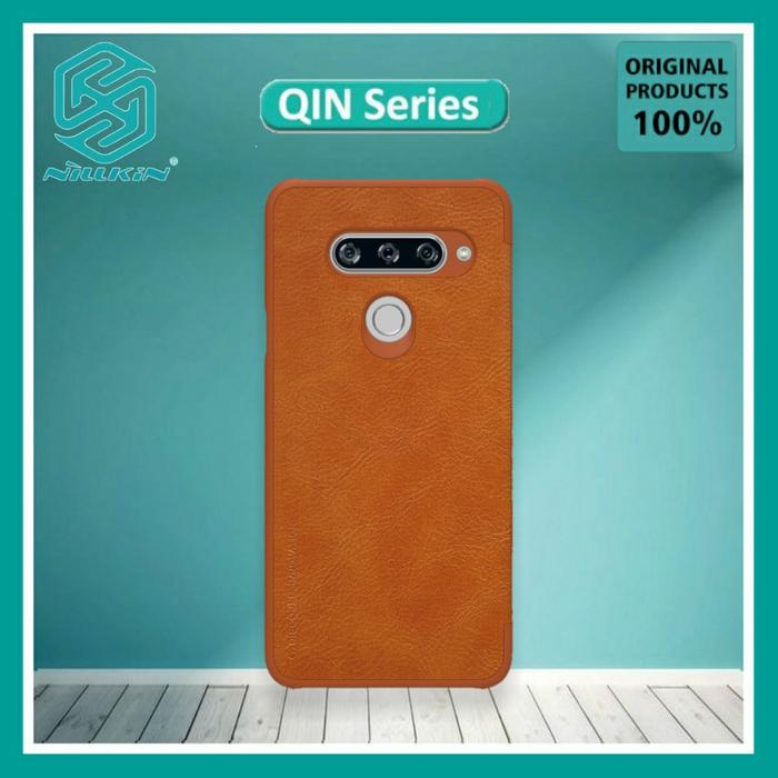 Gambar LG V40 THINQ NILLKIN QIN LEATHER ORIGINAL FLIP COVER HARD CASE CASING - Cokelat dari Case Thebest undefined Tokopedia