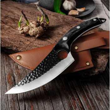 Gambar Pisau Iris Daging Super Tajam Stainless Steel - Hitam dari WOLLMART. undefined Tokopedia