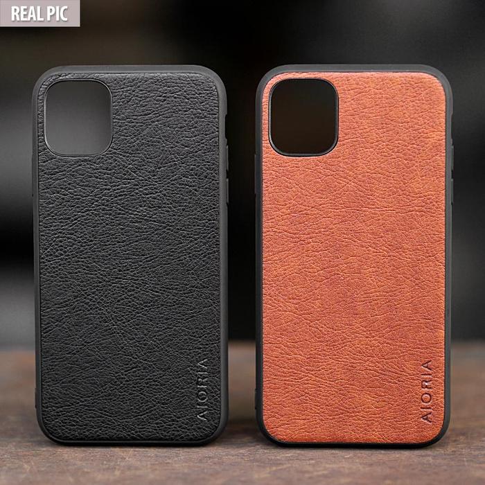 Gambar Casing iPhone 11 12 13 Pro Max Mini AIORIA Leather Hybrid Soft Case - 11, Cokelat dari bungkusganofficial undefined Tokopedia