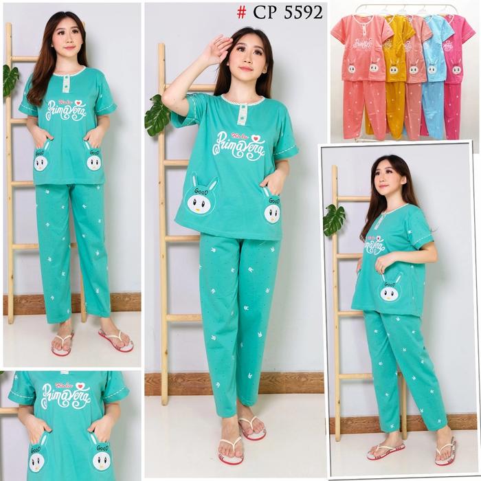 Gambar setelan baju tidur cp tessa(celana panjang tangan pendek)Random dari Angelina25 undefined Tokopedia