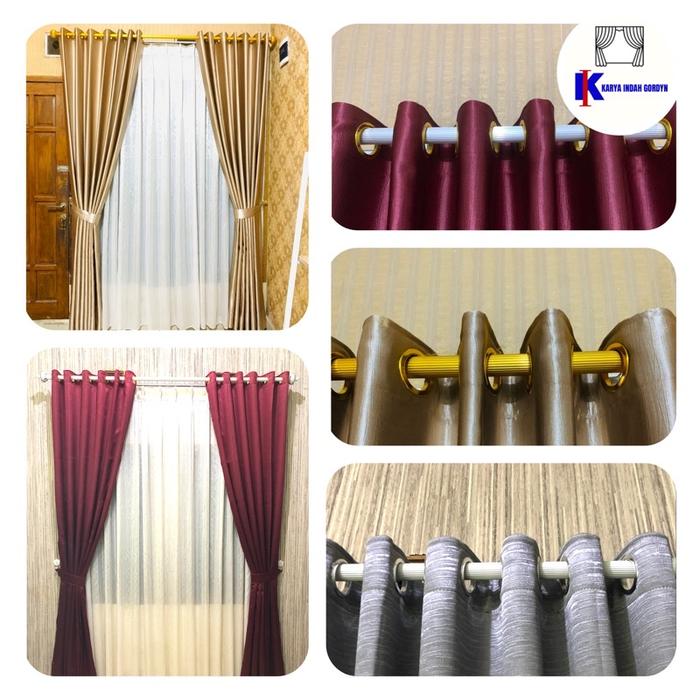 Gambar gorden polos minimlalis - Cokelat, L140cm T250 cm dari hasna gordyen bandung undefined Tokopedia