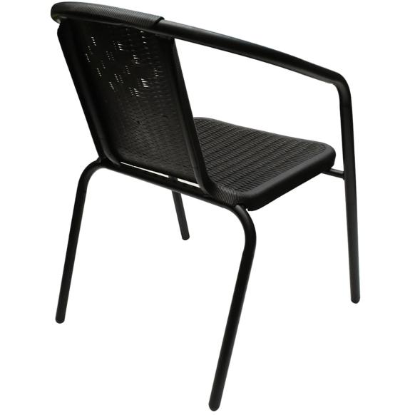 Gambar KURSI SANTAI TERAS TAMAN OUTDOOR ROTAN PLASTIK COATING DOFF - Hitam dari dky Project undefined Tokopedia