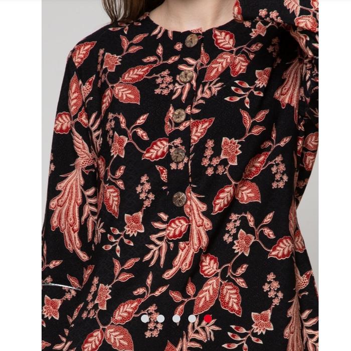 Gambar Blouse Tunik Baju Batik Wanita Perempuan Arjuna Weda Ceplok Merak dari My Hijrah Shop undefined 5 Tokopedia