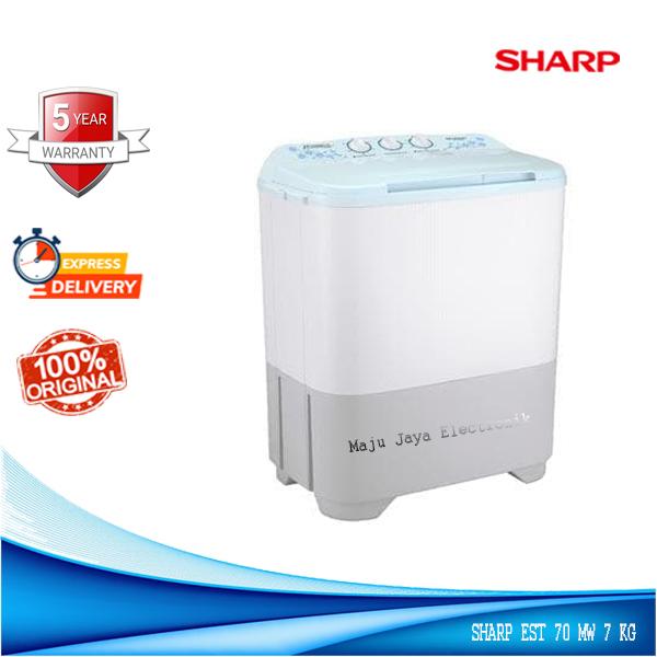 Gambar Mesin Cuci 2 Tabung SHARP EST 70 MW 7 Kg Low Watt Cuci dan Kering dari Maju Jaya Electronik undefined Tokopedia
