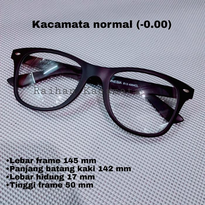 Gambar Kacamata pria model soekarno siap pakai lensa normal putih bening - Hitam Doff dari Raihan Kacamata undefined Tokopedia