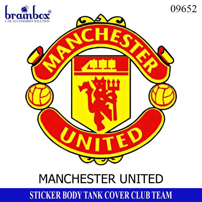 Gambar Stiker Club Soccer Klub Sepakbola Sticker Tank Cover Body Kaca Mobil - MU dari Brainbox Car and Home Kota Batam Tokopedia