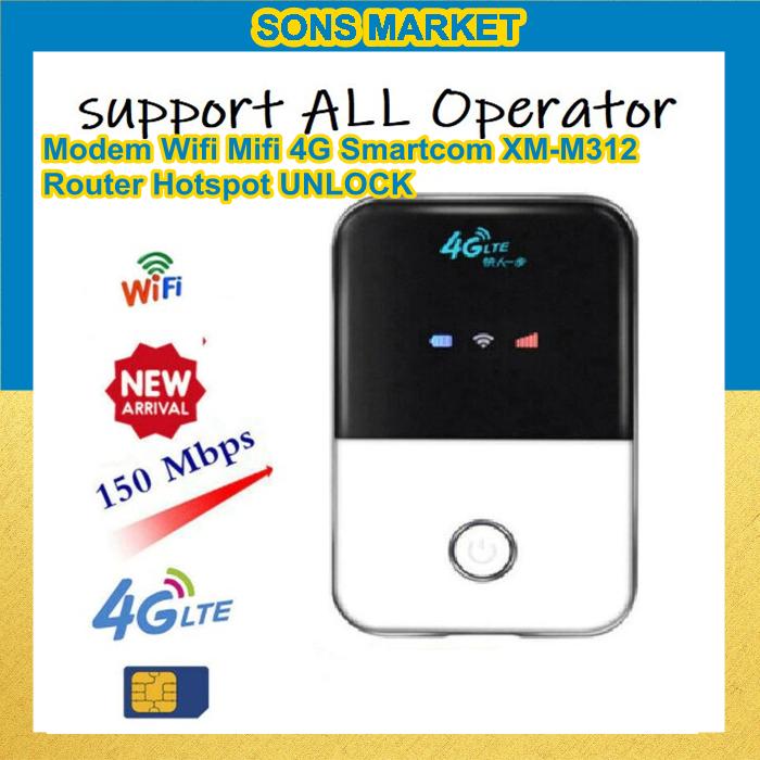 Modem Smartcom Jual Modem Wifi Mifi 4G Smartcom XM-M312 Router Hotspot UNLOCK XM312 XM ...