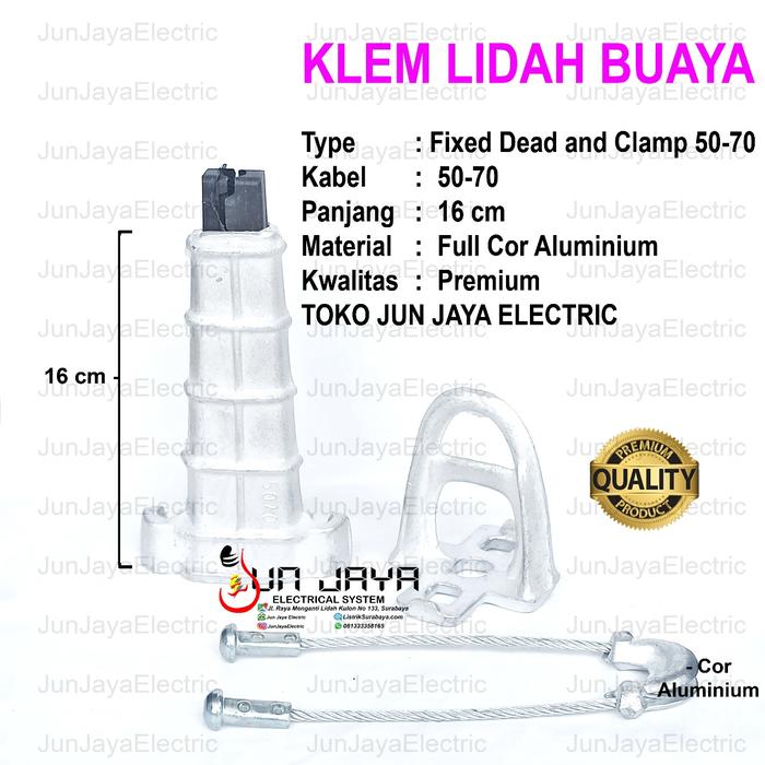 Gambar Klem Lidah Buaya Besar 50 70 Komplit Bracket (Fixed Dead And Clamp)PLN dari Jun Jaya Electric undefined Tokopedia