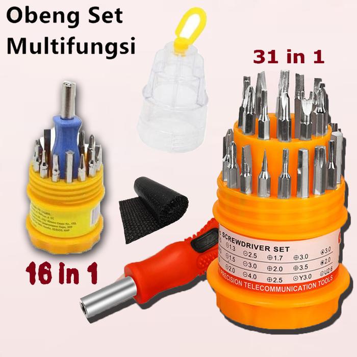 Gambar Obeng Set 16 in 1 / 31 in 1 Obeng Telur Obeng Service Hp Obeng Kembang - +BUBBLE 31INC dari exxo official store undefined Tokopedia